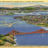 San Franscisco from The Pacific, Golden Gate, G. G. Bridge, Business District