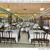 Portion of Famous Hotel Rosslyn Dining Room, 5th and Main Streets