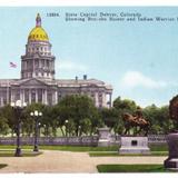 State Capitol. Broncho Buster and Indian Warrior Monuments