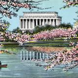 Lincoln Memorial and Japanese Cherry Blossoms