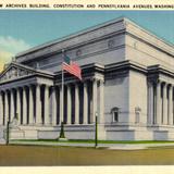 New Archives Building. Constitution and Pennsylvania Avenues