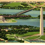 Washington Monument, Jefferson Memorial on Tidal Basin