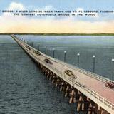Gandy Bridge, 6 miles long between Tampa and St. Petersburg