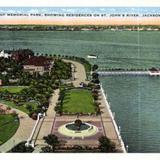 Bird´s-eye View of Memorial Park, Showing Residences on St. John´s River