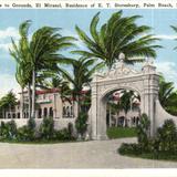 Entrance to Grounds, El Mirasol, Residence of E. T. Stotesbury