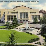 Municipal Auditorium showing Joel Hurt Memorial Fountain