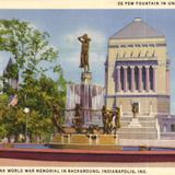 De Pew Fountain in University Park / Indiana World War Memorial