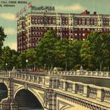 Marott Hotel and Fall Creek Bridge