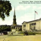 Lincoln Square. Court House and Second Unitarian Church