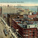 Jefferson Avenue and Detroit River looking East