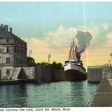 Passenger Steamer Leaving Poe Lock