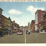 Genesee Street and Business Section Looking East Auburn