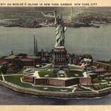Statue of Liberty on Bedloe´s Island in New York Harbor