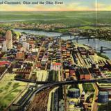 Aerial View of Cincinnati, Ohio and the Ohio River