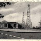 Oklahoma State Capitol and Vista of Oil Wells