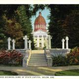 Band Stand showing Dome of State Capitol