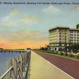 Murray Boulevard, showing Fort Sumter Hotel and Docks