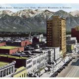 Main Street, Wasatch Mountains in Distance