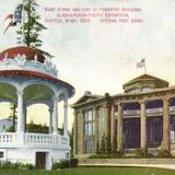 Band Stand and End of Forestry Building, Alaska - Yukon - Pacific Exposition