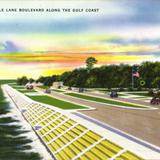 Double lane boulevard along the Gulf Coast