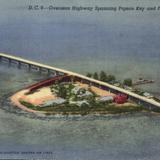 Overseas highway spanning Pigeon Key and fishing camp