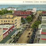 Looking East on Central Avenue, showing Tampa Bay