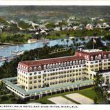Aerial view of Royal Palm Hotel and Miami River