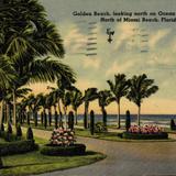 Golden Beach, looking North on Ocean Boulevard, North of Miami Beach