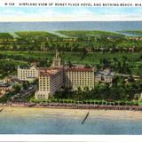 Aerial view of Roney Plaza Hotel and Bathing Beach