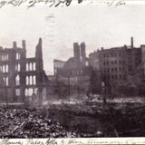 Looking up from Ferry after the Earthquake and Fire of April 18, 1906