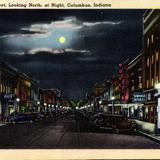 Washington Street, looking North at night