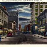 Jefferson Street, looking South at night