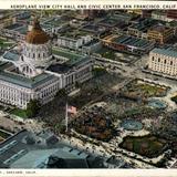 Aerial view of City Hall and Civic Center