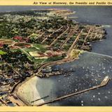 Aerial view of Monterey, the Presidio and Pacific Grove