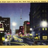 The bright lights of Central Avenue, South from Van Buren Street