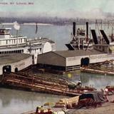 Mississippi River Steamboats at Dock