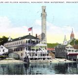 New Central House and Pilgrim Memorial Monument, from Waterfront