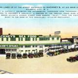 Cars lined up at the entrance to Hackney´s