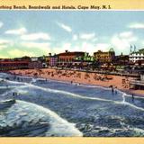 General view of the Bathing Beach, Boardwalk and Hotels