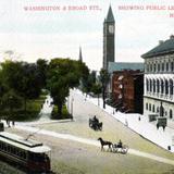 Washington and Broad Streets, showing Public Library