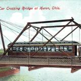 Interurban Car Crossing Bridge at Huron