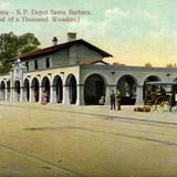 Beutiful California - S. P. Depot Santa Barbara