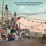 Scene on Surf Avenue showing Entrance to Luna Park