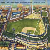 Aerial view of Crosley Field, home of the Cincinnati Reds